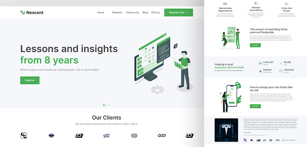 Agency responsive landing page for Figma