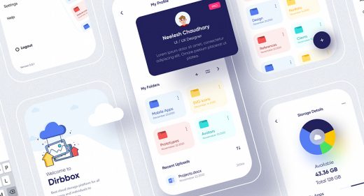 Cloud storage Figma app template