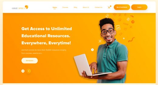 E learning free Figma UI kit