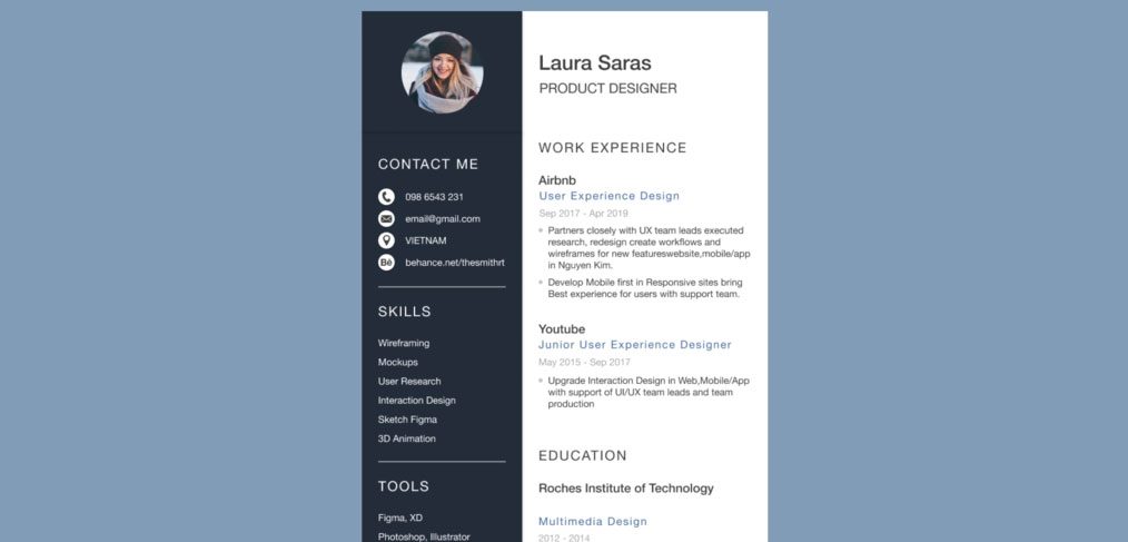 Figma CV resume template