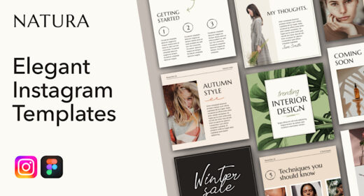 Figma elegant post templates for Instagram