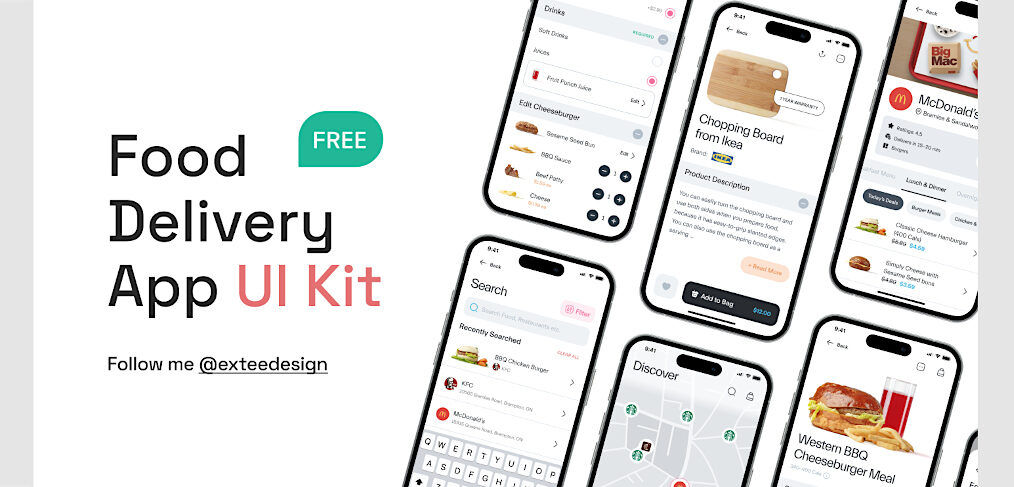 Free Figma Food Delivery UI Kit