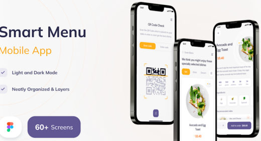 Free food related UI kit for Figma
