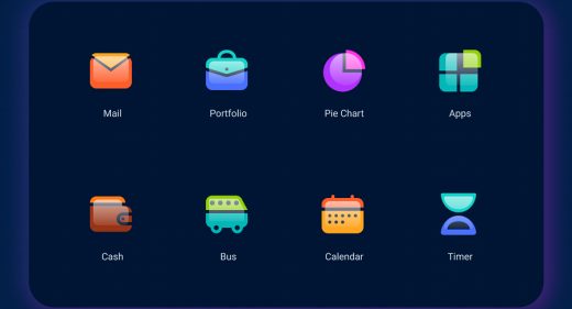 Free glass style figma icons