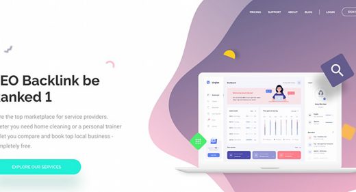 SEO landing page template in Figma